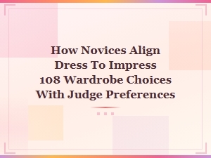 How Novices Align Wardrobe Choices to Impress Judges