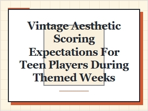 Vintage Aesthetic Scoring Expectations for Teens in Themed Weeks